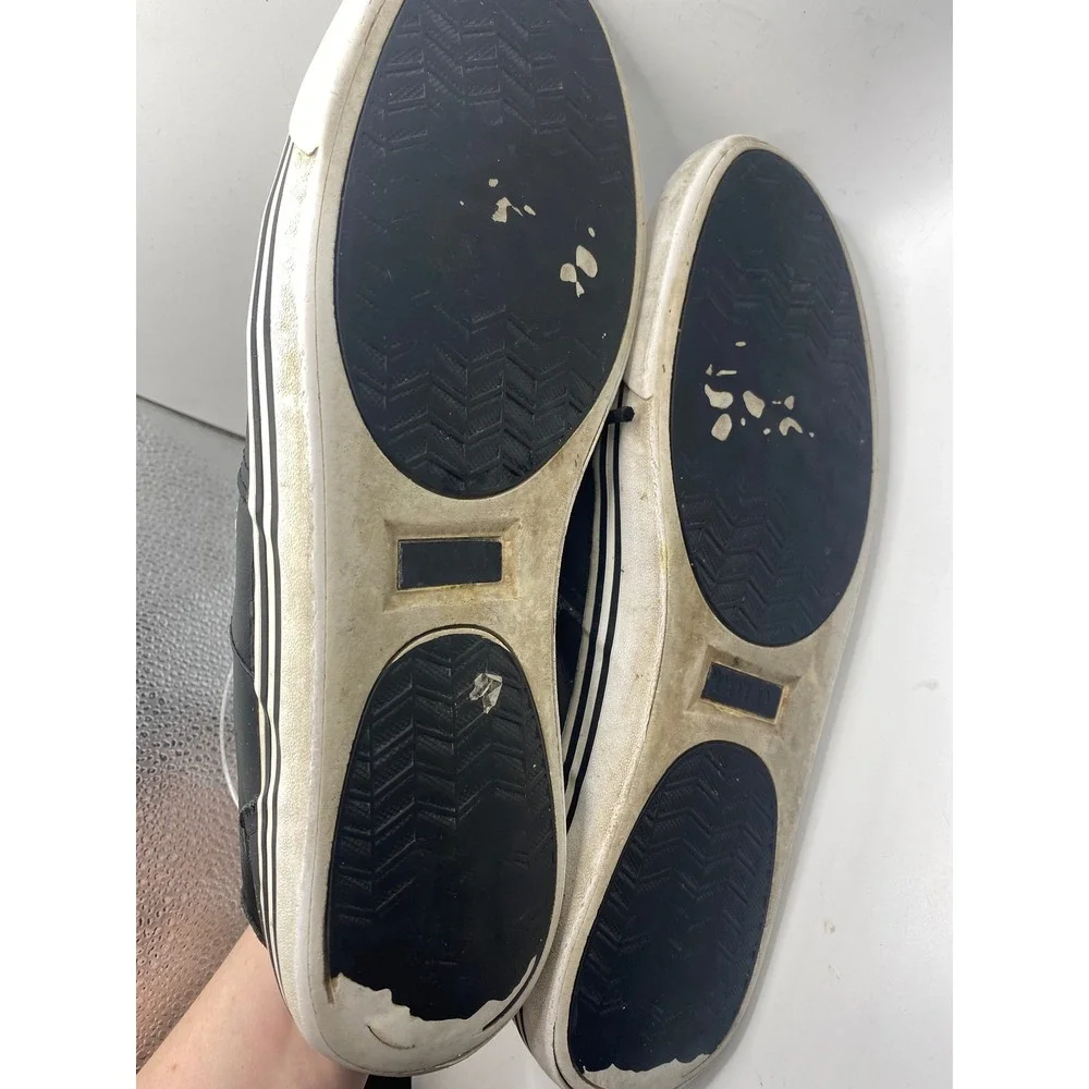 Polo Ralph Lauren‎ Leather Sneakers Casual Shoes Black Low Top Size 12